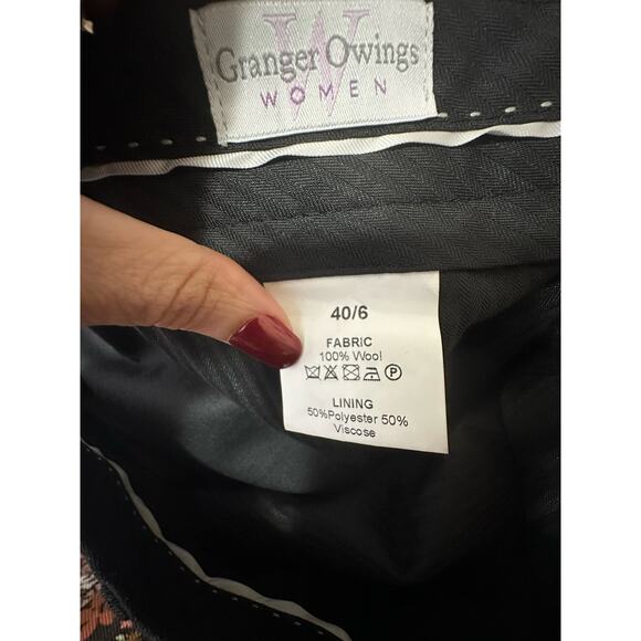 Granger Owings gray wool straight legs pants size 6 - Picture 3 of 13